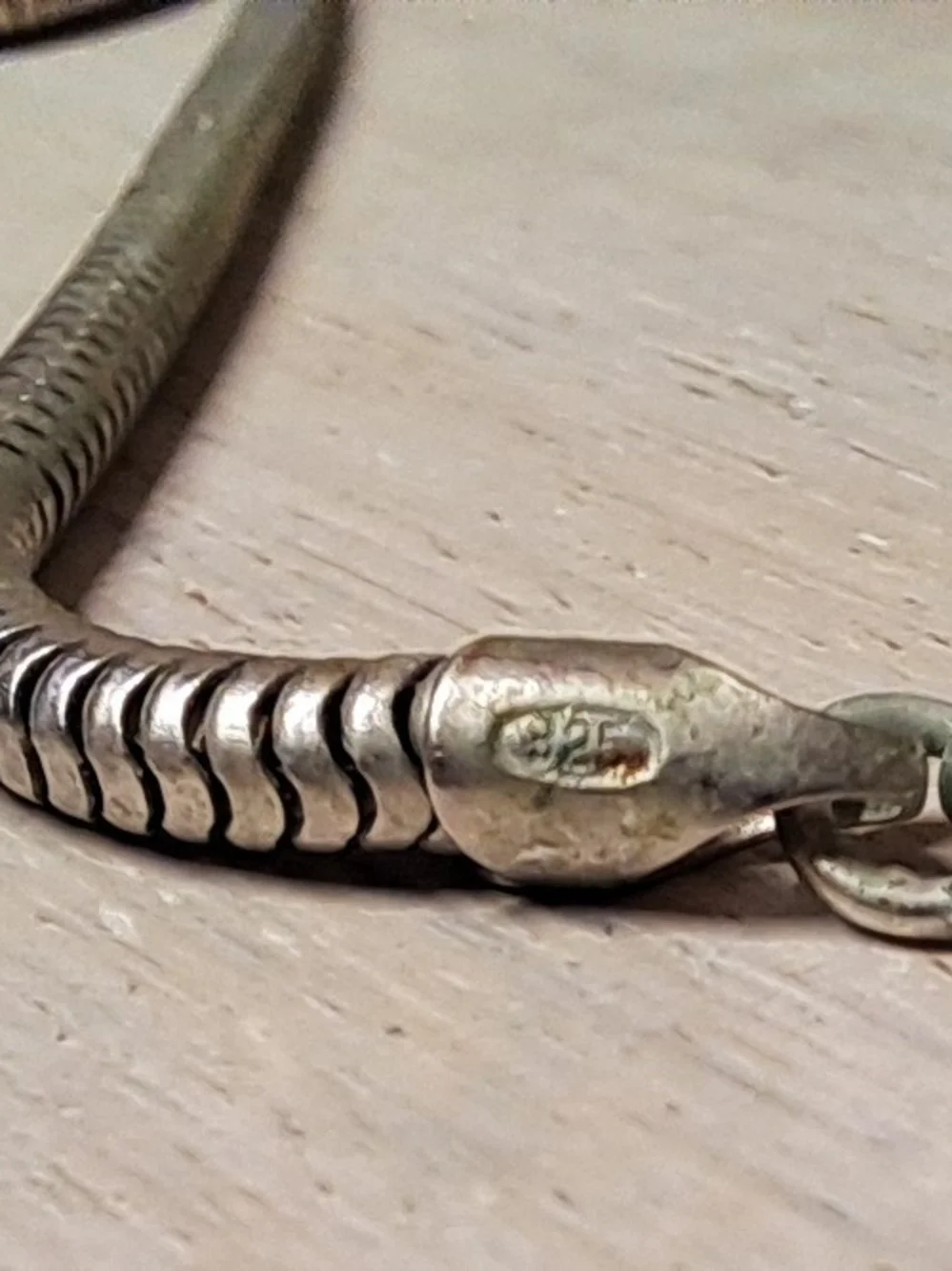 Vintage Sterling Silver Crescent Hoop Earrings